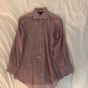 Amazing red, striped button down shirt from saks.